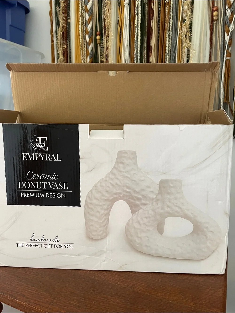 Ceramic donut vases new set of 2